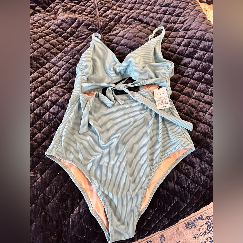 Light blue green bathing suit